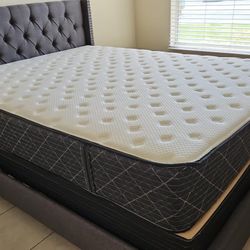 New Queen Mattress And  Box Spring 2pc Bed Frame Is Not Included 