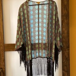 Democracy Wonens Boho Fringe Kimono