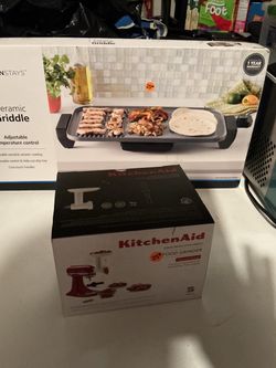 KitchenAid Stand Mixer Food Grinder Attachment and griddle