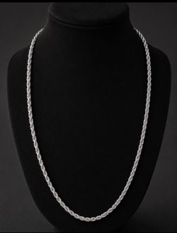 🔥 24” Sterling Silver 925 Diamond-Cut Rope Chain | 2.7mm | Retail $400+ | Only $150 🔥