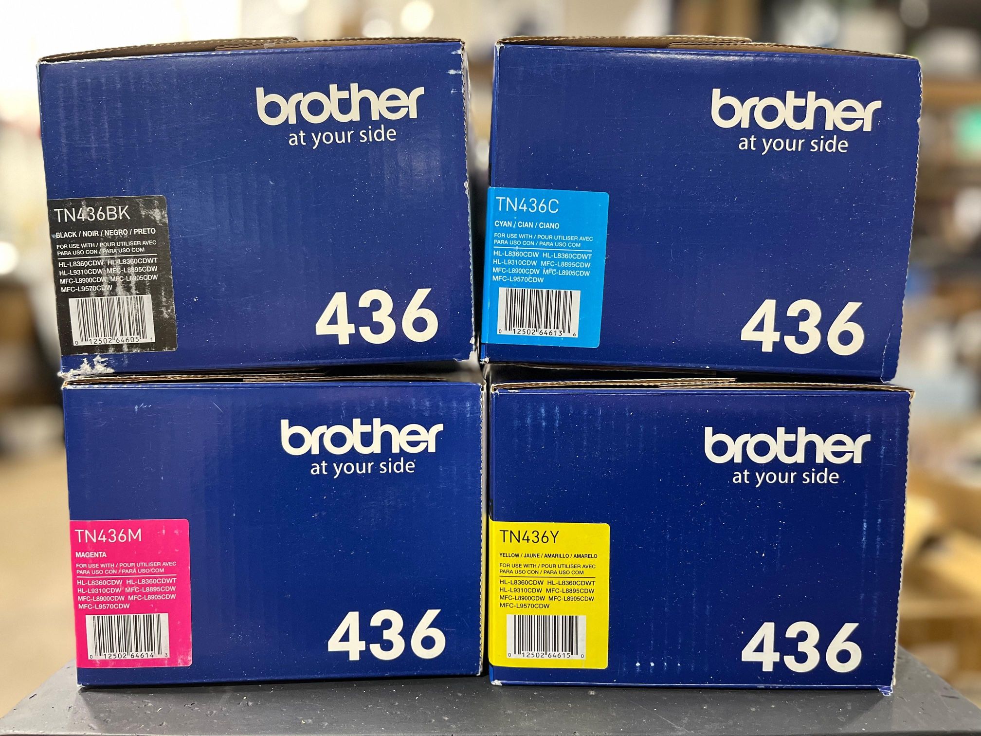 Brother TN436BK, TN436C, TN436Y, TN436M 4-Color Super High Yield Toner Cartridge Set