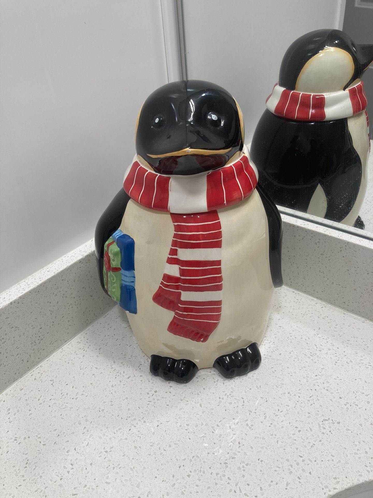 Penguin cookie jar-12 inches tall