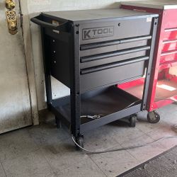 K Tool International Mechanics 4-Drawer Flip Top Rolling Tool Cart Tool Cart
