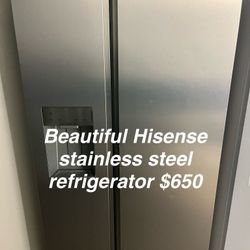Beautiful Hisense Stainless Steel Refrigerator 