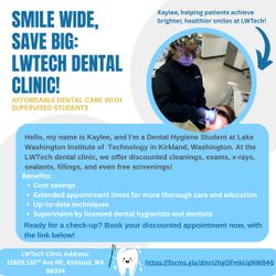 Affordable Dental Cleanings & More At Lake Washington Institute Of Technology - Seeking Patients