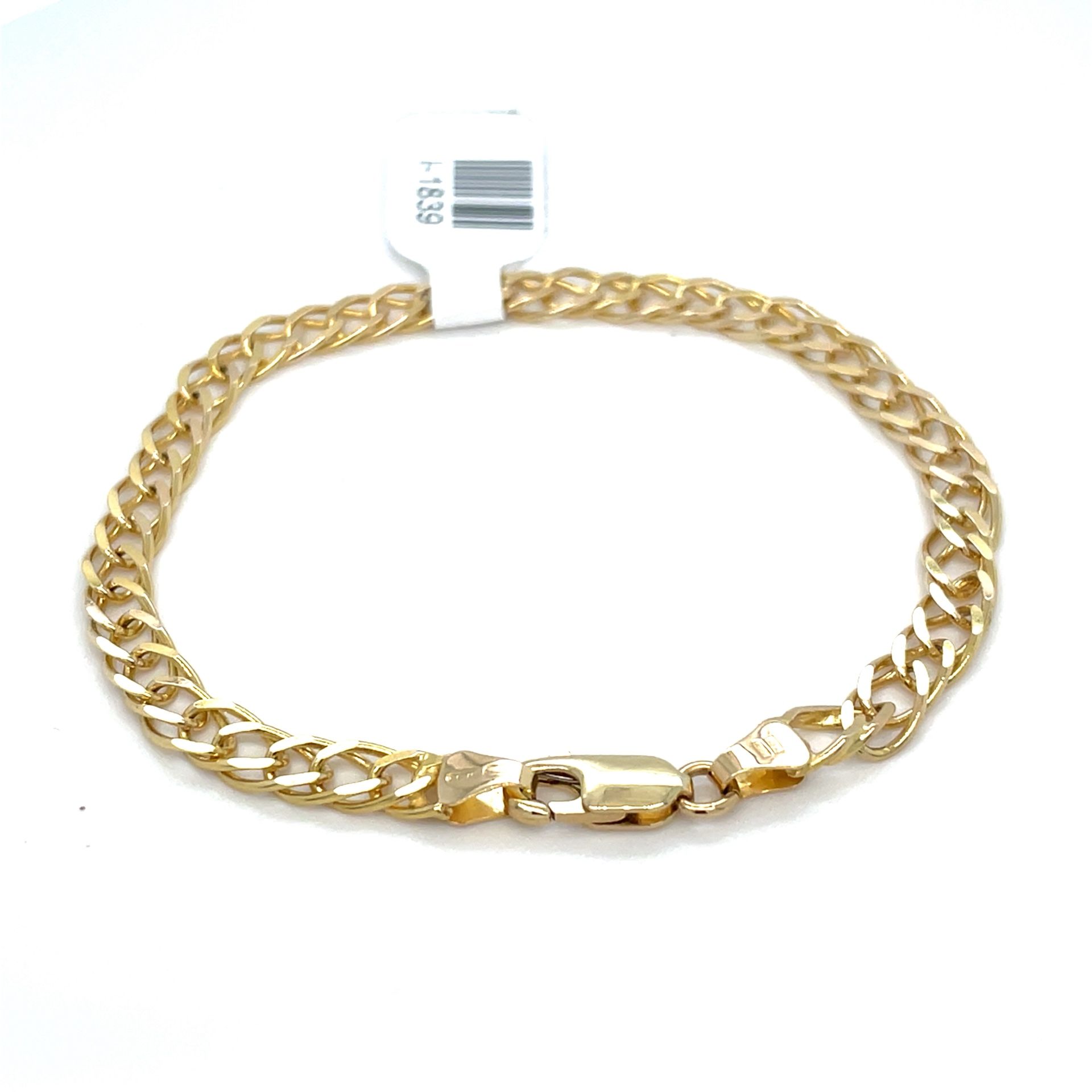 14Kt Yellow Gold 7” Double Ovals Bracelet 5.84g 4.8mm I-1839