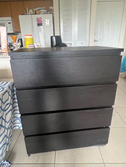 Dresser Cabinet black 4 drawers