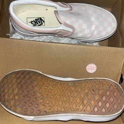 Girls Checked Pink Vans