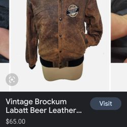 Labatt Beer Leather Jacket