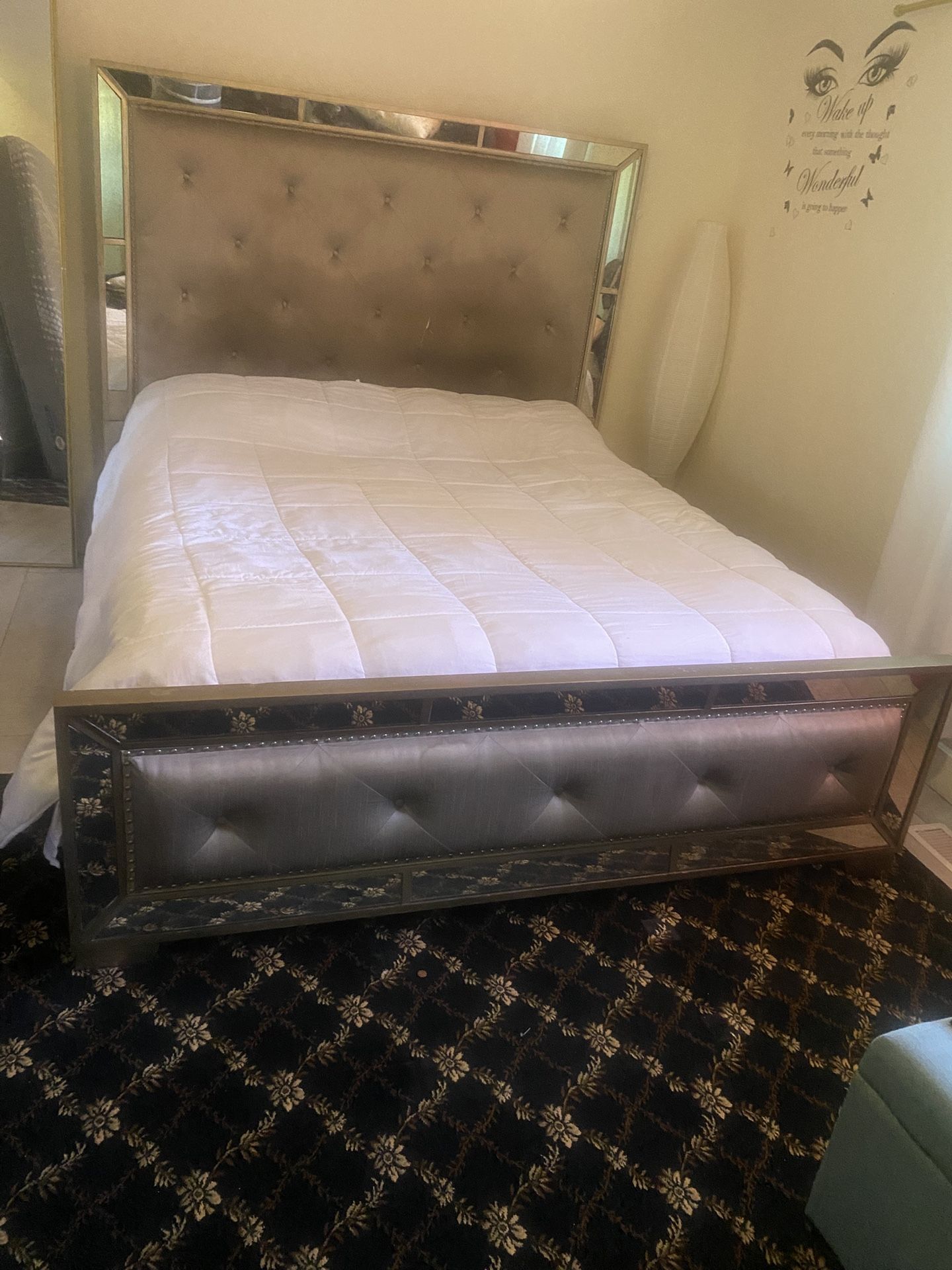 California King mattress and bed frame