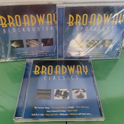 3 CD LOT of Broadway Spotlight - Audio CD 53 Tracks!  Two CDs STILL SEALED! 
