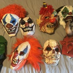 Halloween Masks $100 Or Best Offer All Hand painted 