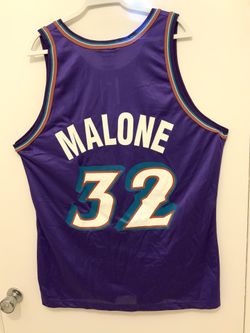 Vintage Champion NBA Karl Malone #32 Utah Jazz Jersey Purple Size 48 Mens NBA
