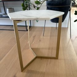 West Elm Marble Top Side Table 