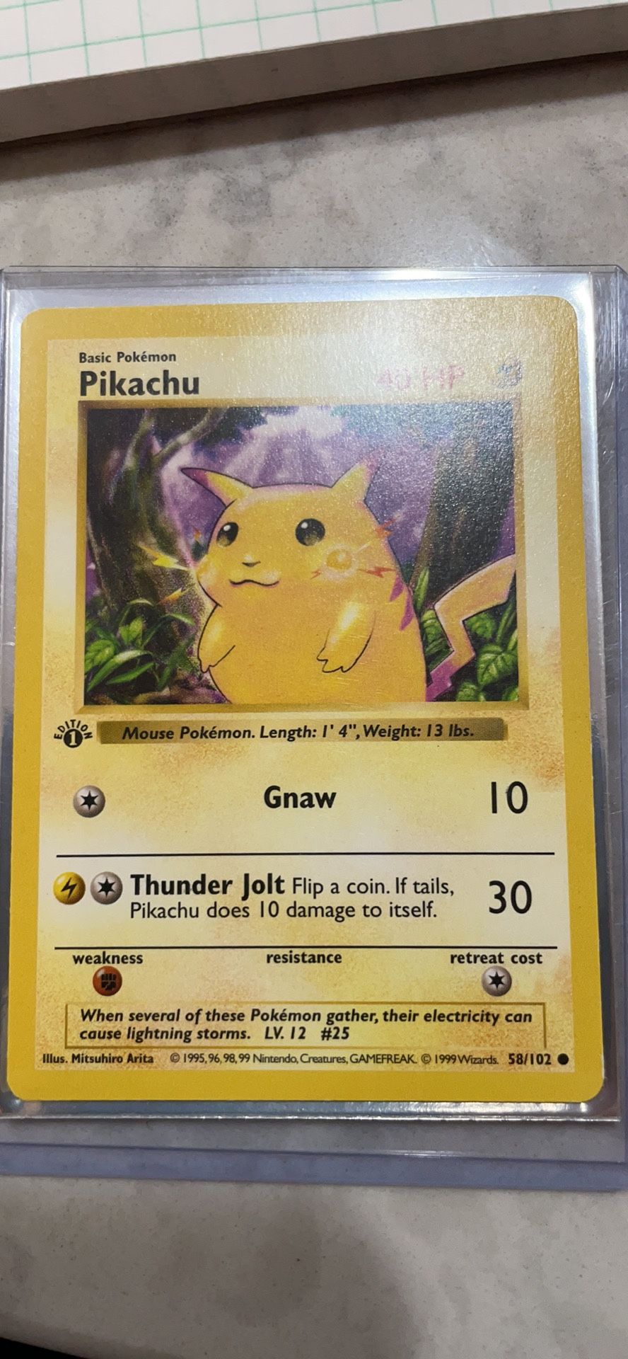 Pokemon 1st Edition Shadowless Base Set Pikachu