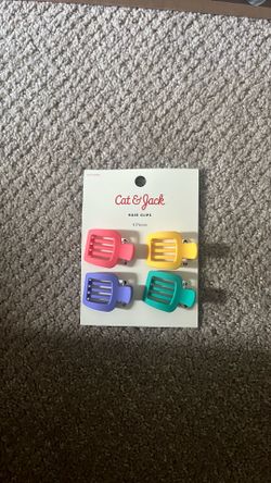 Cat and Jack Hair Clips 4 count