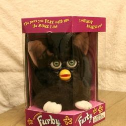 1998 Furby 70-800 | Witch's Cat | Black with White | Generation 1
