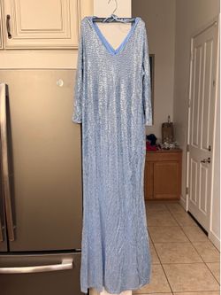 I’ve blue sequence long formal dress size 16