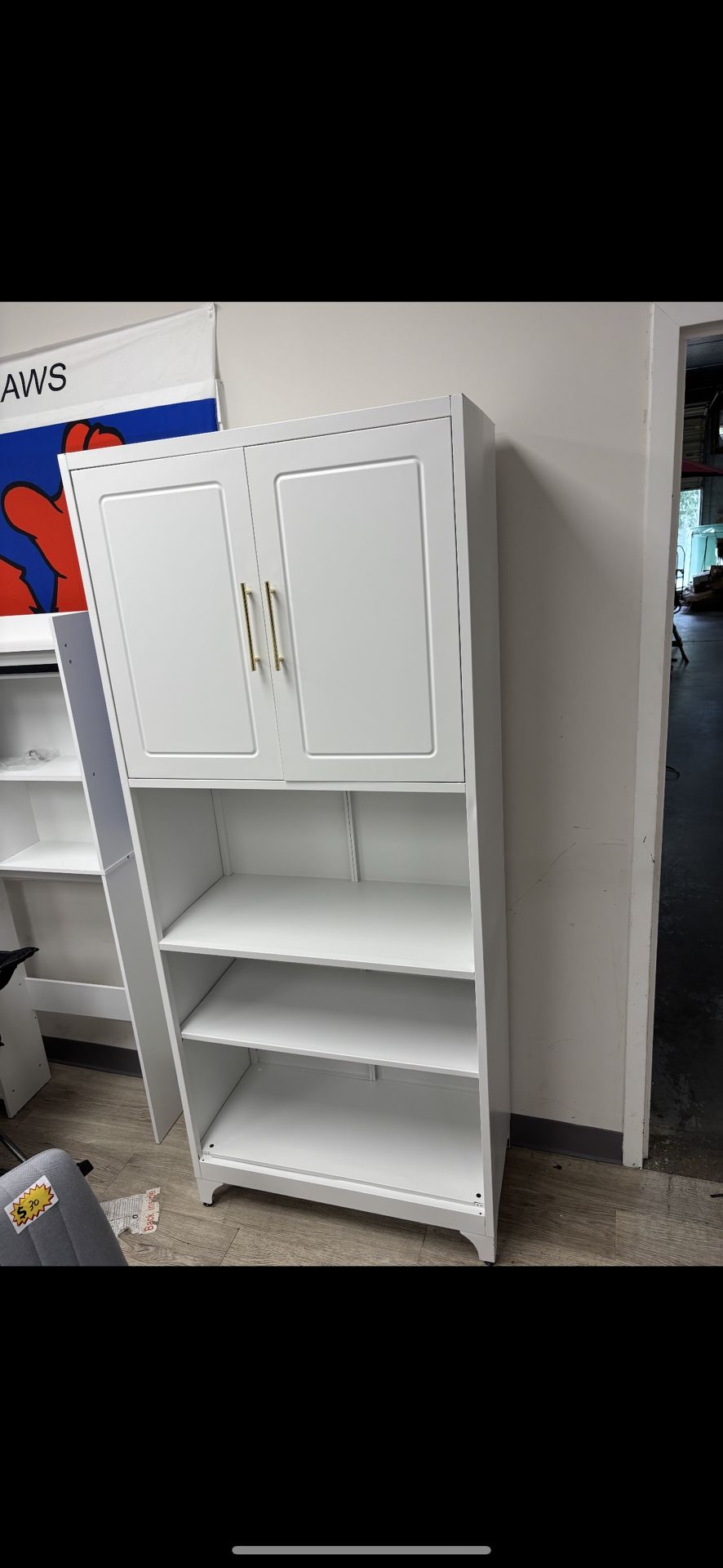 New 75 inch metal tall pantry cabinet