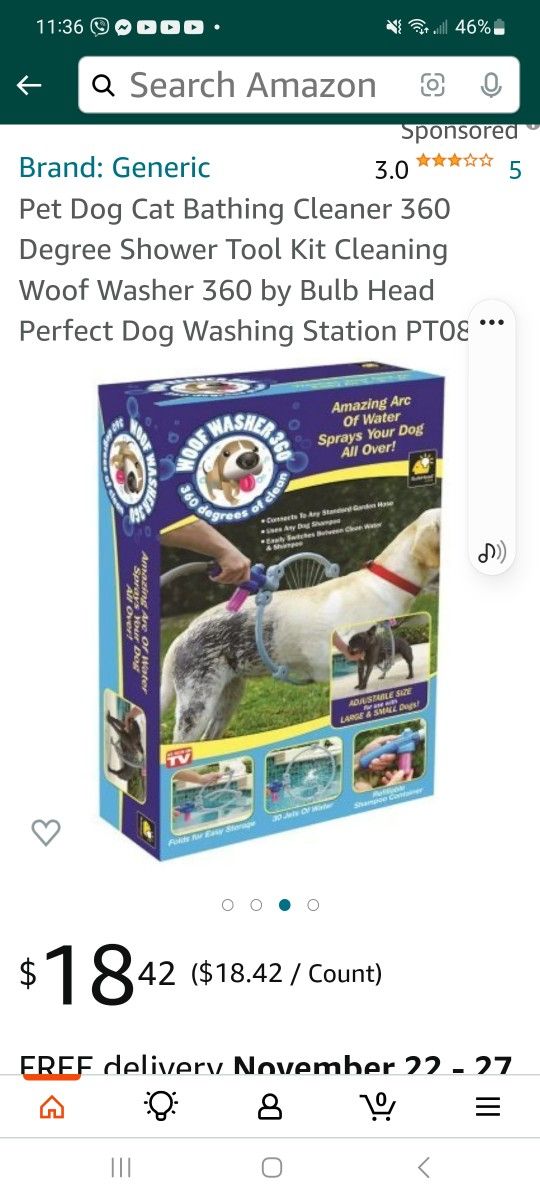 New Pet Dog Cat Bathing Cleaner360 Degree