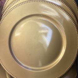 Gold Beaded Charger Plates
