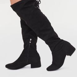 Knee High Suede Boots (WIDE/NEW)