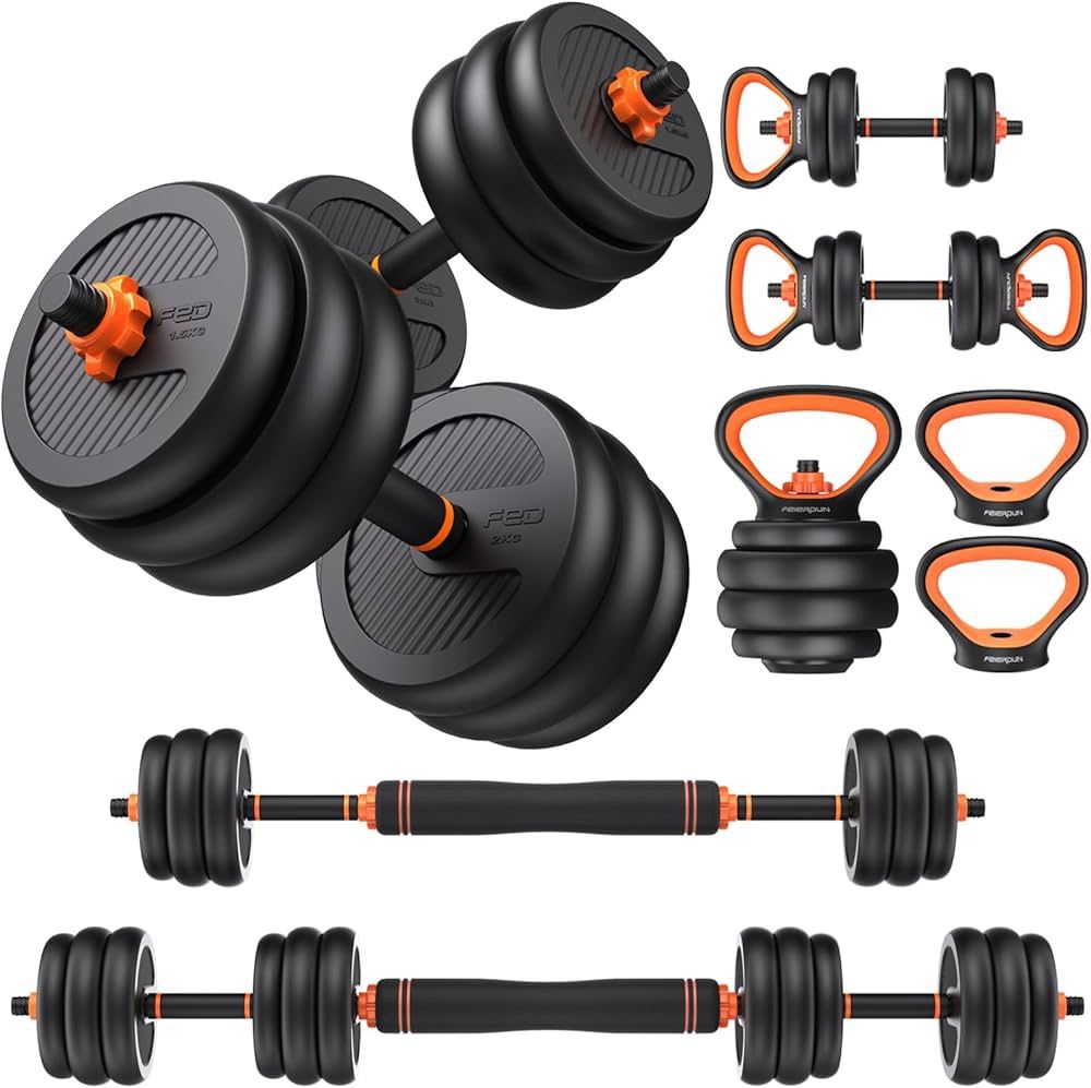 FEIERDUN Adjustable Dumbbells 70lbs set LIKE NEW