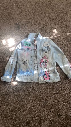 Smoke Rise "Lost Skulls" Speckle Denim Stretch Jacket