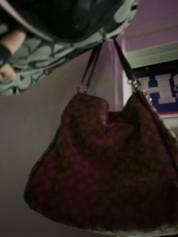 Brown vintage coach purse