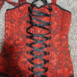 Fnfmrfmr Women Vintage Floral Gothic Corset Bustier WithCami Textured Zipper Party Bustiers