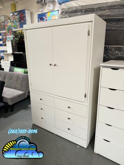 White Hercules closet wardrobe dresser ropero armoire Nuevo