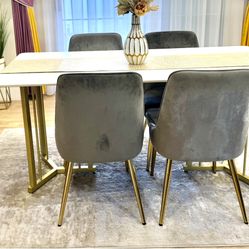 Dining Table With 5 Chairs 