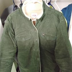 Wrangler Corduroy Sherpa Lined Trucker Jacket Size L