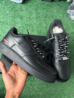 Black Sup Af1 Size 9.5