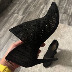 Vince Camuto Open Toe Mesh Bootie