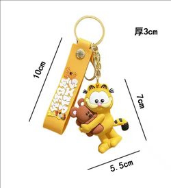 Garfield PVC Figure Keychain with Wrist Strap