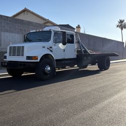 2002 Crew Cab International Flatbed Crawler Hauler 