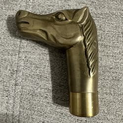 Vintage Brass Horse Head Walking Cane Handle