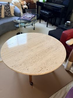 Travertine Limestone Round Table