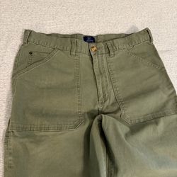 Olive green double knee George work pants