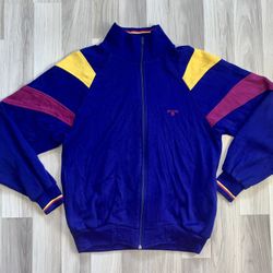 Vintage 80s Spalding Colorful Zip Up Jacket. Size Large. Good Condition See All Pics 