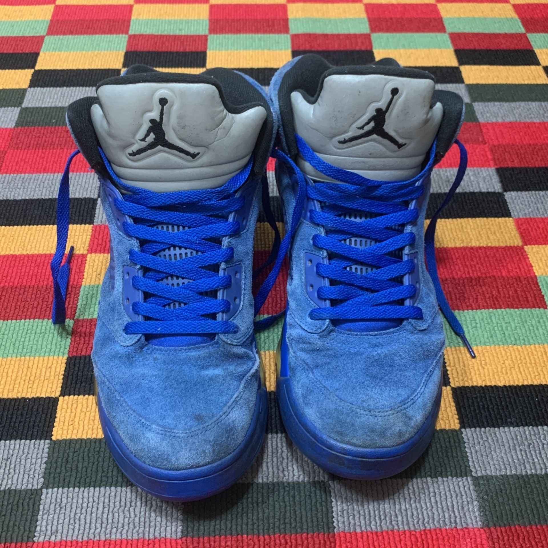 Jordan 5 blue suade 