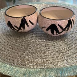 2 Bowl 🥣 Sets Asian Style, Hand painted Letters 