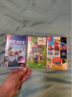 Nintendo switch games super Mario, 3-D All-Stars Lego land game and ice age Nintendo switch games super Mario, 3-D All-Stars Lego land game and ice ag