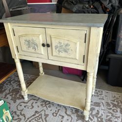 Vintage Table With Cabinet 
