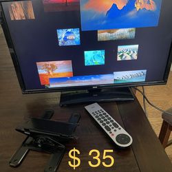 24” TV RCA with Apple TV & Wall Mount 