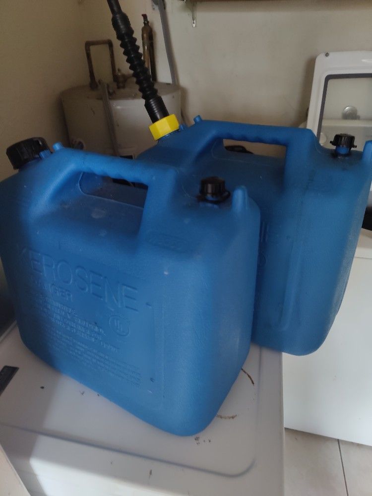 2 Five Gallon Fuel Canisters