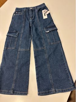 DKNY Girls Wide Leg Jeans – Size 7- Brand New with Tag