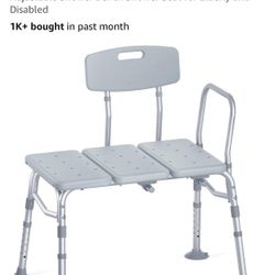 SHOWER CHAIR AND TUB TRANSFER BENCH  SILLA PARA BAÑARSE Y PARA SALIR DE LA TINA