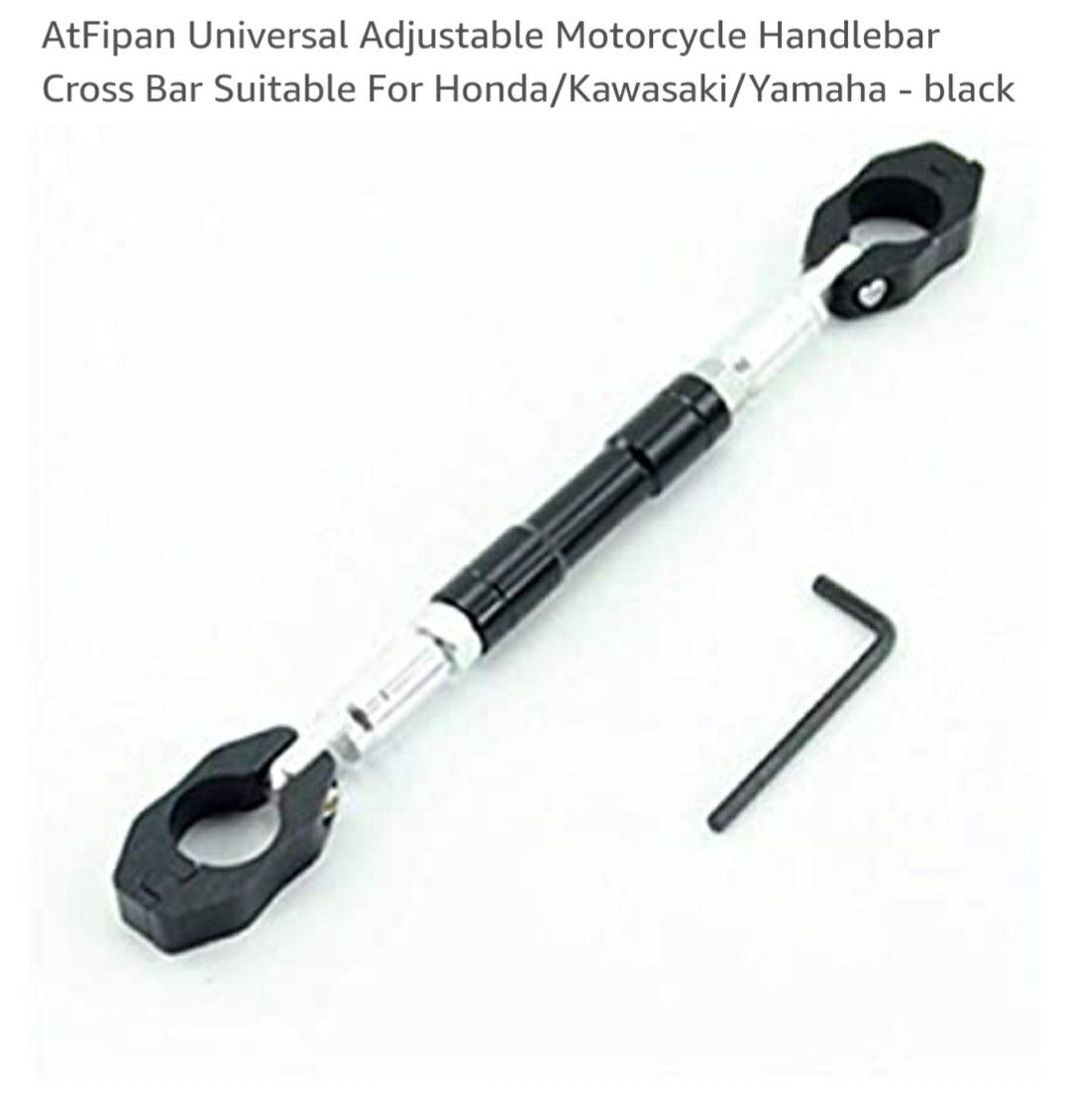 Universal Adjustable Motorcycle Handlebar Cross Bar Suitable For Honda/Kawasaki/Yamaha - black